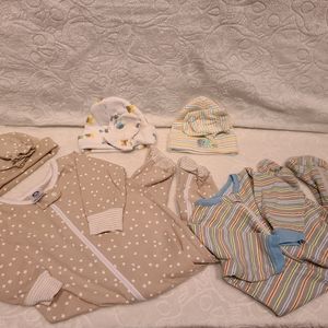 Matching Footie, hat mittens